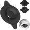 Bouchon d'écoulement Universel, 1 pièce, Ø 11 cm, Noir, Silicone, pour écoulement jusqu'à Ø 100 mm, avec ventouses, Filtre pour résidus Alimentaires et Cheveux, Filtre d'écoulement évier, lavabo