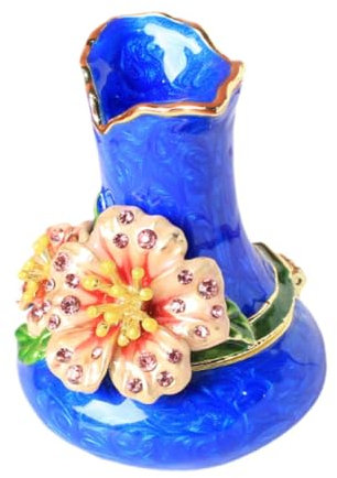 Amagogo Boîte à Bijoux en Forme de Vase Boîte de Rangement en Métal pour Bibelots