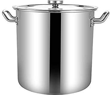 OWOHYG Suppentopf mit Deckel, Suppentöpfe, Großraumtopf, Edelstahltopf, Kochtopf(35 * 35cm(30L))