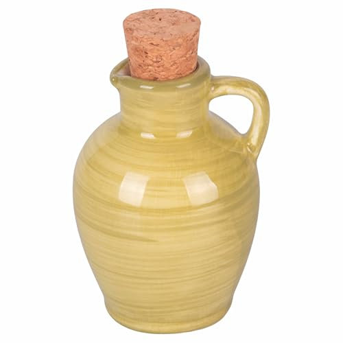 Villa d'Este Home Tivoli Ánfora Mini aceitera 95 ml de cerámica tapón de corcho, Masseria