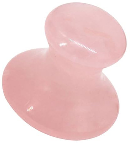 BELLIFFY Rose Quartz Gua Sha Tool Mushroom Shape Facial Massage Scraper Mini Crystal Stone for Skin Brightening Muscle Relaxation Home Spa Beauty Care
