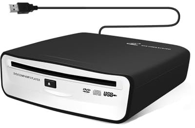 Tagtight Lecteur CD Externe Universel pour Voiture, Peut être connecté au Port USB de la Voiture, l'ordinateur Portable ou la télévision, pour la Navigation avec Android 4.0 et