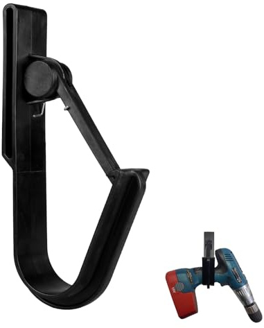 Scaffolders Plastic Tool Belt Hook - Universal Belt Accessory With Clip, Cordless Drill/Impact Wrench Holder, Durable Holster Alternative for Scaffolders and Construction Workers