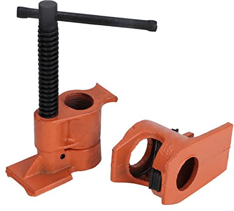 HAUTFENM 3/4 Inch Pipe Screw Clamp, Pipe Clamp Woodworking Clamp Quick Release Metal Clamp Pipe Clamps or Woodworking (Ininite Dimming)