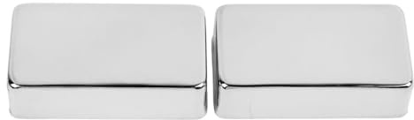 Brass Humbucker Pickup Covers | Sealed Design Blocks Particles/Interference | Dual Coil Electric Guitar Pickup Cover | Easy Installation for Many Guitars (Silber)