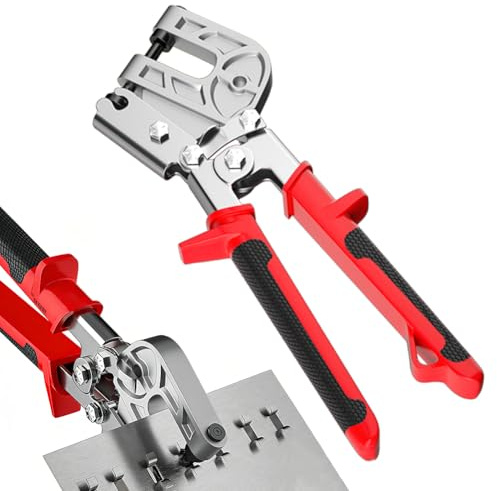Pinza per cartongesso, pinza crimpatrice a secco, pinza profilata in metallo, pinza crimpatrice ad alta resistenza per profili in acciaio 0,4 – 0,8 mm, robusta pinza di collegamento per profili