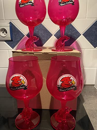 Rince cochon SUPERBE VERRE A BIERE ROUGE 50cl 33cl 25cl NEUF