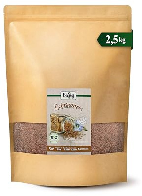 Biojoy Graines de lin BIO (2,5 kg), brunes et entières