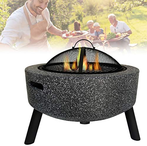 Holzkohlegrill Kugelgrill, Compact Kettle Outdoor Camping Reise Grill, Brennholzgrube, Multifunktion, Robuste Konstruktion, Leicht zu Brennendes Design, Leicht Zusammenzubauen,Schwarz