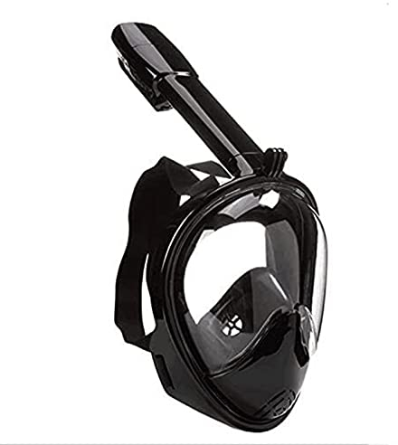 ATAAY Vollgesichts-Silikon-Schnorchelmaske, 180 ° Unterwasser-Schnorchel-Voll-Tauchmaske mit flachem Mund, geeignet für Kinder und Erwachsene