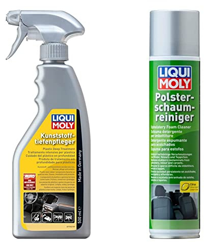 Liqui Moly 1536 Trattamento Intensivo per Plastica & 1539 Schiuma Detergente per Imbottiture