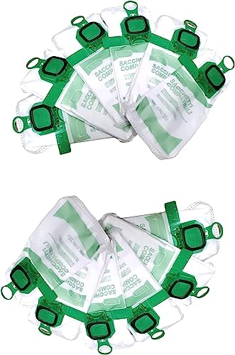 PIESSEONLINE Confezione 12 Sacchetti per Aspirapolvere Folletto VK 140 - VK 150 FP40 FP50