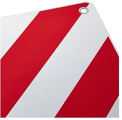 Warntafel für Spanien 50x50 PVC reflektierendes Warnschild rot weiß für Heckträger, Fahrradträger