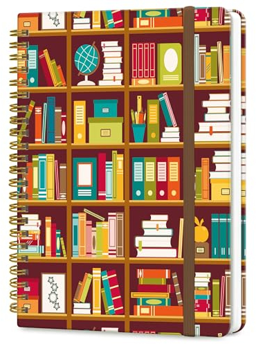DHGPTS Spiral-Tagebuch, A5, niedliche Notizbücher für Damen und Herren, College, liniert, Hardcover, Notizbuch für Arbeit und Notizen, 60 Seiten, Doppeldraht-Tagebücher zum Schreiben, niedliches