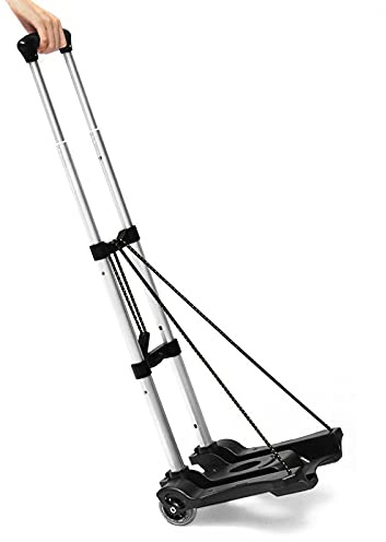 DAQERHSH Shopping Cart 40kg Heavy Duty Foldable Hand Sack Wheel Trolley Folding Truck Barrow Cart Travel Luggage Shopping Cart Portable Home Use Car Folding Hand Truck