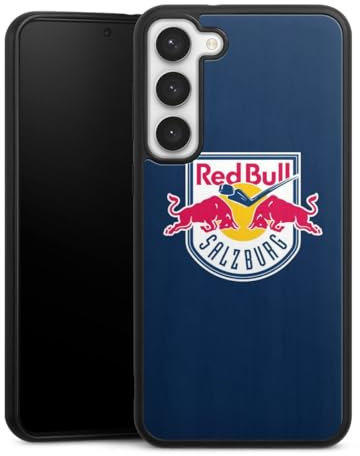 Holz Case kompatibel mit Samsung Galaxy S23 Plus Walnuss Handyhülle Echtholz Hülle EC Red Bull Salzburg Offizielles Lizenzprodukt Eishockey