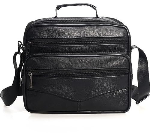 LVUNZJCA Brusttasche für Herren Herren-Umhängetasche aus Leder, Business-Crossbody Umhängetasche für Herren
