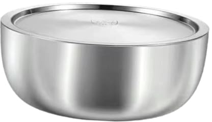F Fityle Ciotola impastatrice in Acciaio Inox Spesso con Coperchio, Ampia capacità, Multiuso per Cucina, Lavaggio Verdure, Preparazione impasti, Resistente e Facile da Pulire