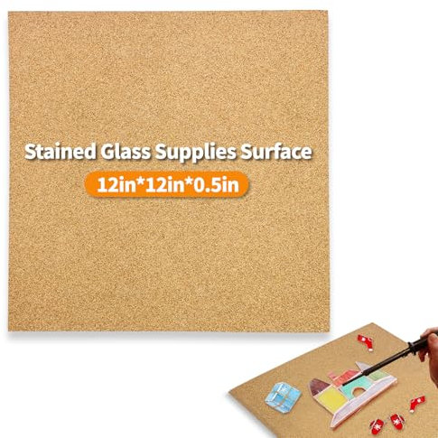 Accessoires de vitrail pour soudure de vitrail, accessoires pour travaux de soudure, réparation de verre et plus encore, nettoyage facile (1 surface de travail en vitrail)