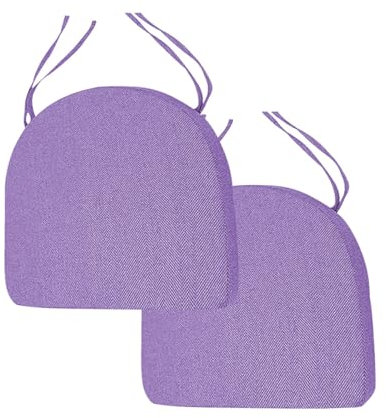 U-Shaped Outdoor Chair Cushion, Thick Upholstered Seat Pad for Home, Dining, Garden, Office, Indoor Use (45x45x2 cm, Purple)