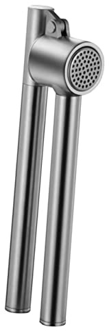 UTHCLO Presse-ail Manuel En Acier Inoxydable, Long Manche Ergonomique, Compact Et Léger, Outil Cuisine Domestique Pratique Pour Écraser L'ail, Facile à Nettoyer