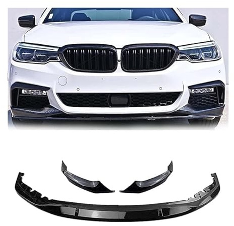 Auto Frontlippe Frontspoiler Für BMW G30 M Tech 2017–2020 Frontstoßstange Lippe Kinnspoiler Kohlefaser-Look Frontdiffusor Diffusor Auto-Frontspoiler