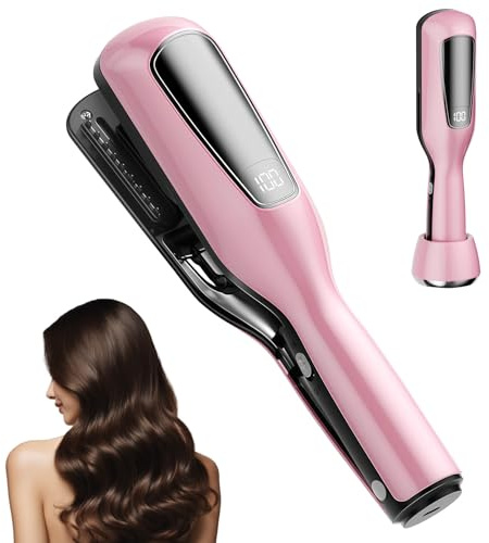 Split end Remover, Mini Hair Repair Tool, removes Split Ends and Broken Tips Quickly and Effectively, with LED Display, Damaged Hair Trimmer for Broken, Dry, Brittle - Pink