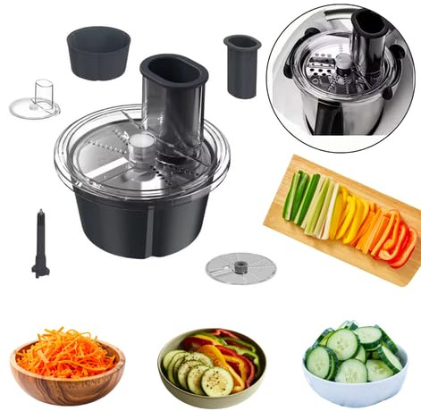 Accessoire Découpe Légumes compatible Thermomix TM5 TM6 – Coupe Légumes Multifonction Robot Mixer – Trancheur Râpeur Fruits Légumes Cuisine Rapide