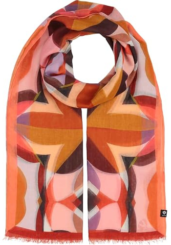 FRAAS Damen Schal Sustainability Edition | geometrisches Retro-Muster | recyceltes Polyester