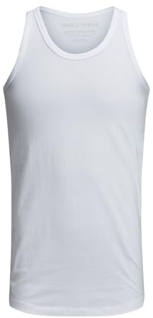 Jack & Jones Basic Tank Top Camiseta de tirantes, Hombre, Blanco (White C-n100), S