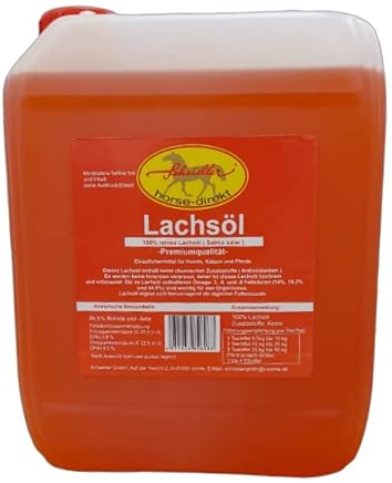 Scheidler horse-direkt Lachsöl für Hunde, Katzen und Pferde, reines Fischöl, Barf Öl ohne Zusätze, reich an Omega-3, 6- und 9-Fettsäuren, natürliches Einzelfuttermittel, 2,5 Liter