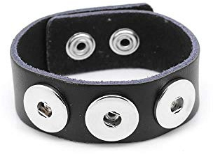 Sexy Sparkles Starter Interchangeable Snap Leather Bracelet and Chunk Charms to Choose From(noosa Style)