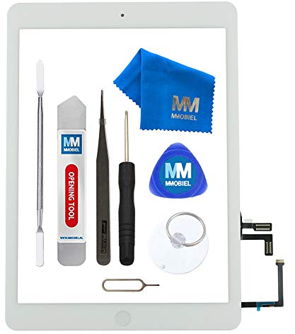 MMOBIEL Digitalizador Compatible con iPad Air 9.7 Plg. 2013 (Blanco) Ensamble Pantalla táctil Frontal 9.7 pulg. Incl. Kit de htas.