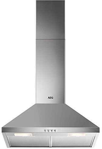 AEG DKB2630M Kamin-Dunstabzugshaube / Serie 3000 mit LED-Beleuchtung / Abluft oder Umluft / 60cm / Edelstahl / max. 245 m³/h / min. 60 – max. 73 dB(A) / D / Kurzhubtasten / Edelstahl