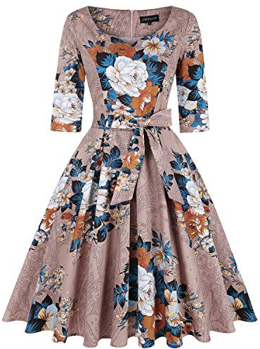 MINTLIMIT Women's 1950s Sweetheart Vintage Dresses Audrey Hepburn Style Party Dresses Casual