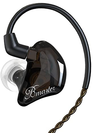 BASN Bmaster Triple Driver In Ear Monitor Headphones with Two Detachable Cables Fit In Ear Suitable for Audio Engineer, Musician (Black)