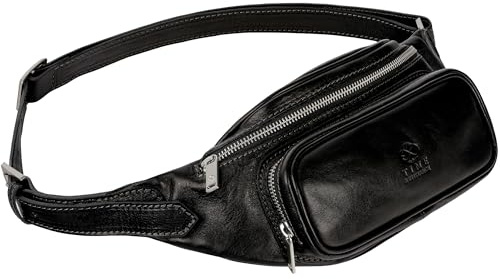 Leder Hüfttaschen Damen & Herren Bauchtasche Gürteltasche Crossbody Tasche - Time Resistance