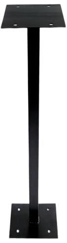 ACL Säulenständer für Briefkästen – langlebiges, rostfreies, wetterfestes Design – einfache Installation im Freien (schwarz)