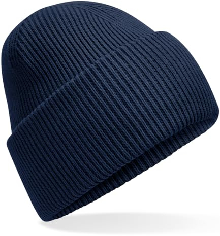 Hatstar Warme Damen Beanie Mütze | Herren Grobstrick Wintermütze | Wollmütze Strickmütze | Unisex für Damen und Herren | Weich und Dick (Navy)