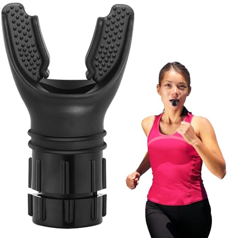 Lung Trainer, Appareli d'exercice oxyfit, Breathe Trainer Entrailneur Respliratoire avec Résistances Réglables pour Amélioration Lung Flexer, Cardio et Lignosus Respiration, Noir