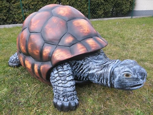 XXL Premium Schildkröte lebensgross ca.112cm Riesenschildkröte Garten Deko Figur