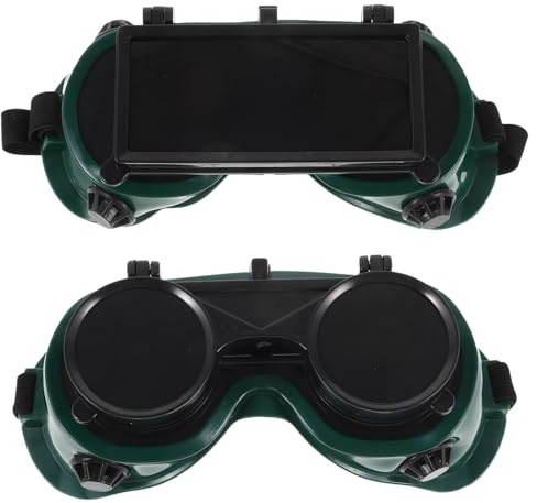 Generic Welding Safety Glasses with Flip-up Lens Double Layer Protection Welding Goggles for Grinding Cutting Soldering Eye Protection Adjustable Headband