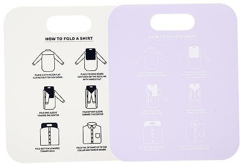 Parliky Plieuse à Linge Planche à Plier Les Chemises Support Léger pour Vêtements pour Un Empilage Pratique des Vêtements Organisateur Anti-Plis