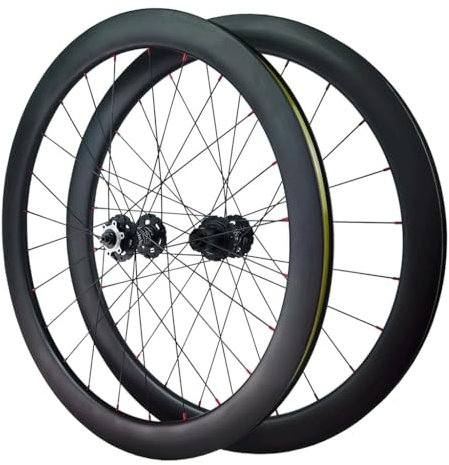 LPYDWZ Vollcarbon Rennrad Radsatz 700C, Scheibenbremse Abgedichtete Lagerfelge Hohe 50MM Fahrradräder for 7/8/9/10/11/12 Gänge 1720 G(50MM)