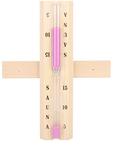 ARTOCT Sauna Timer,15 Minute Wood Sauna Hourglass Clock Sand Timer Clock Sauna Equipment for Sauna Spa Room