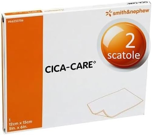 2 Cerotti Cica Care Silicone Gel Sheet 12 x 15 cm, Medicazione Adesiva per il trattamento di cicatrici e per la prevenzione su ferite chiuse