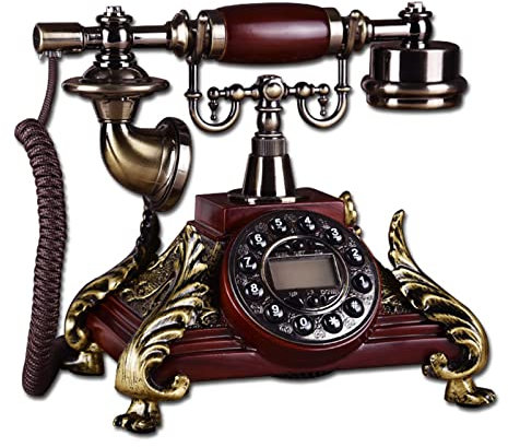 HPTHLY Teléfono Fijo Vintage Teléfono Fijo Retro Antiguo Teléfono Antiguo de imitación para decoración de hogar, Oficina y Hotel
