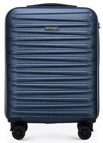 WITTCHEN Skyspeed Line Trolley da Viaggio in ABS - Valigia da Cabina Robusta e Leggera con 4 Ruote Pivotanti, Chiusura a Combinazione, Maniglia Estendibile - Blu Navy Ryanair/ITA Airways/Wizz Air