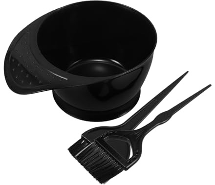 Generico 1 Set Set Di Strumenti Per Parrucchieri Tinto Kit Tinture Per Miscelatore Dei Ciotola Retina Per Tinta Per Bolla Schizzare Plastica Black