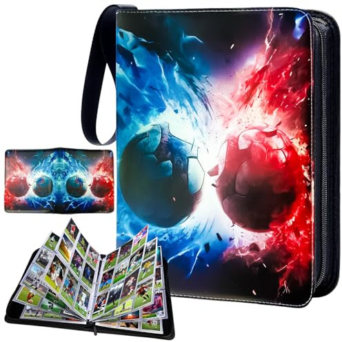 Classeur Carte Football, 50 Pages 900poches,Classeur Carte One Piece, Football Album De Cartes à Collectionner, Pu éTanche Portable Album Cartes